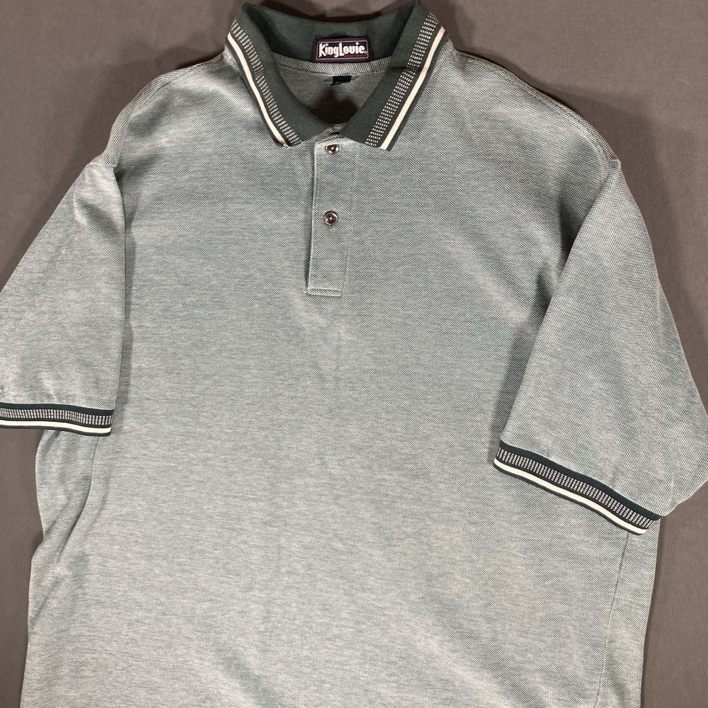 Vintage King Louie‎ Polo Shirt Mens XXL Green Golf Retro Casual